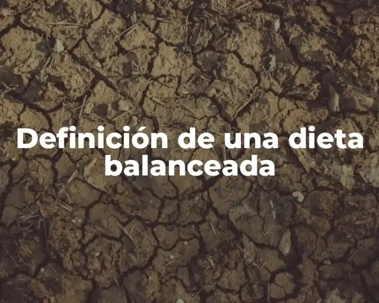 Definición de una dieta balanceada