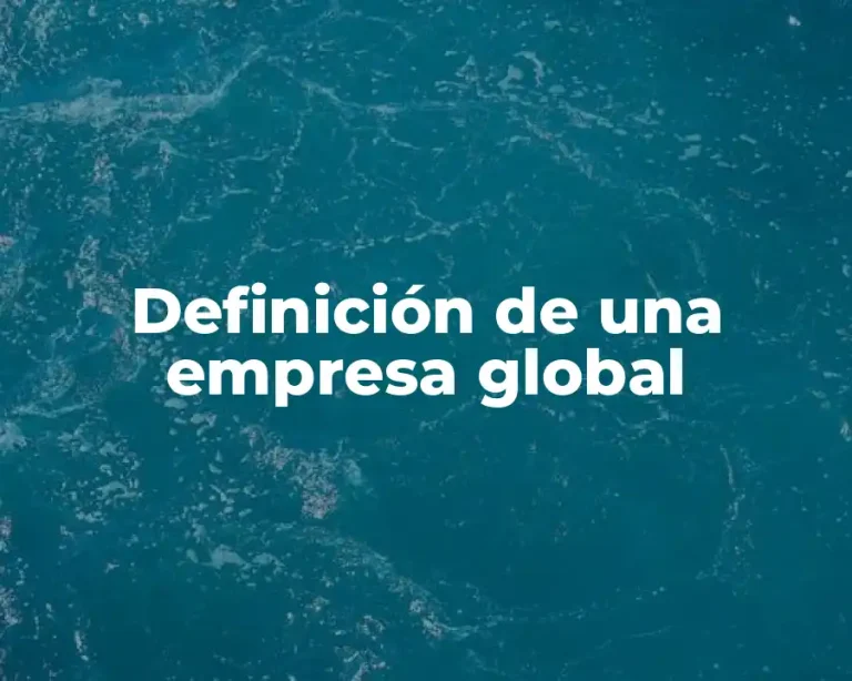 Definición de una empresa global