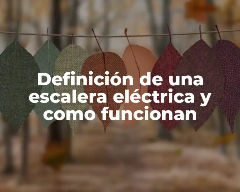 Definición de una escalera eléctrica y como funcionan