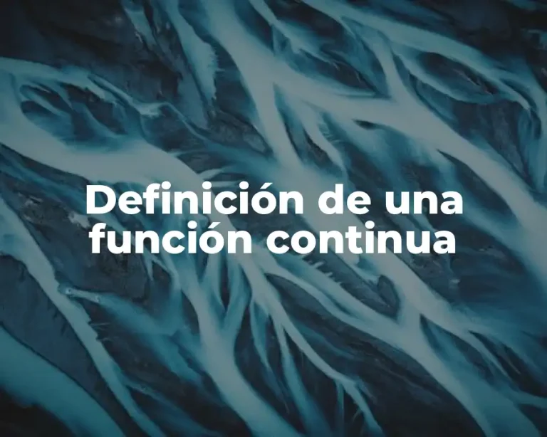 Definición de una función continua