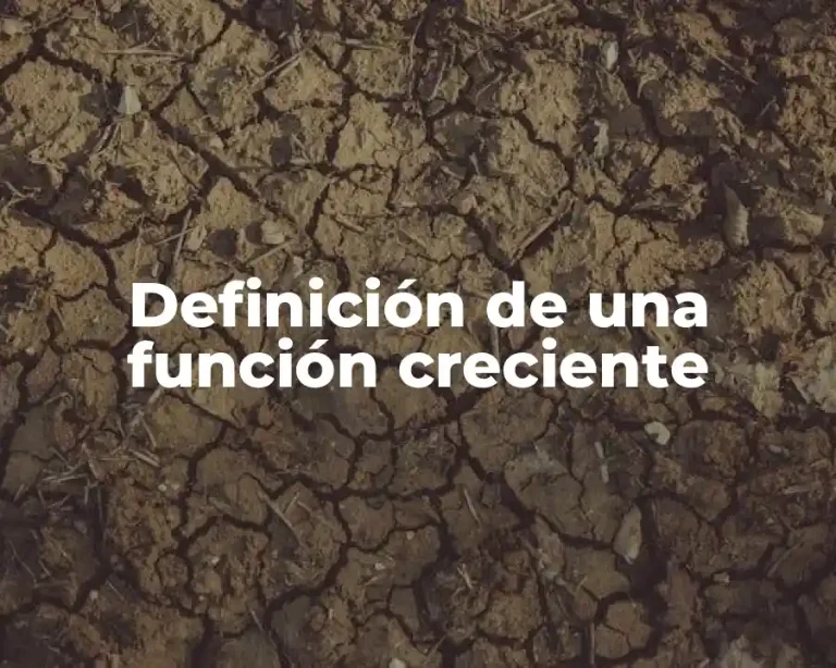 Definición de una función creciente