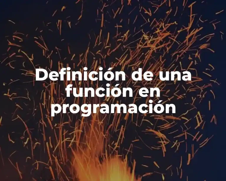 Definición de una función en programación