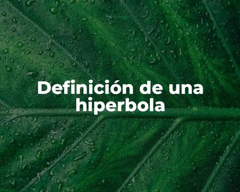 Definición de una hiperbola