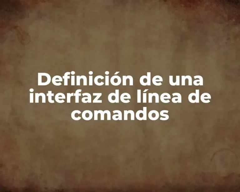 Definición de una interfaz de línea de comandos