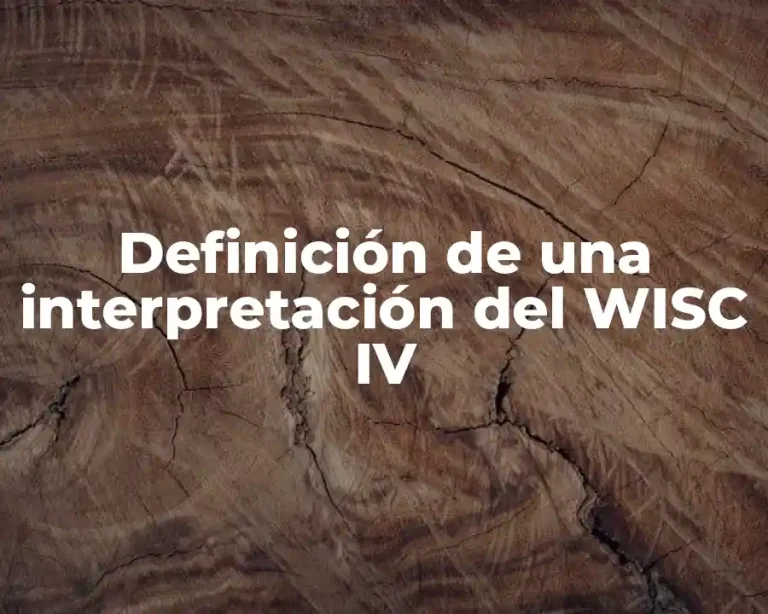 Definición de una interpretación del WISC IV