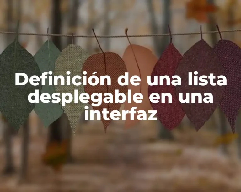 Definición de una lista desplegable en una interfaz