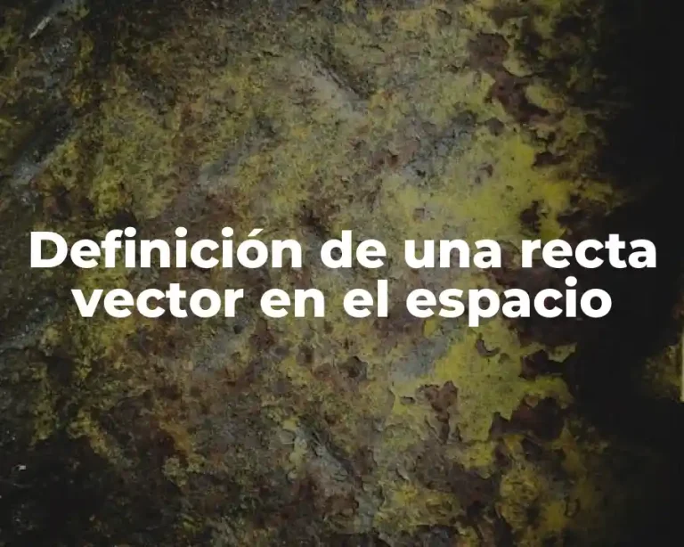 Definición de una recta vector en el espacio