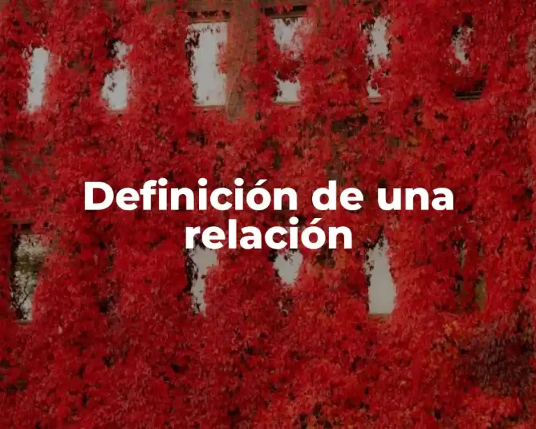 Definición de una relación
