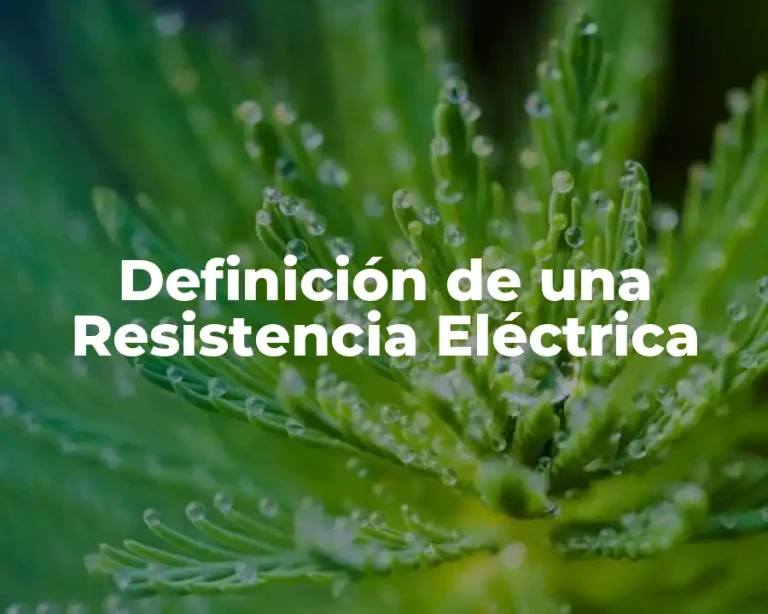 Definición de una Resistencia Eléctrica