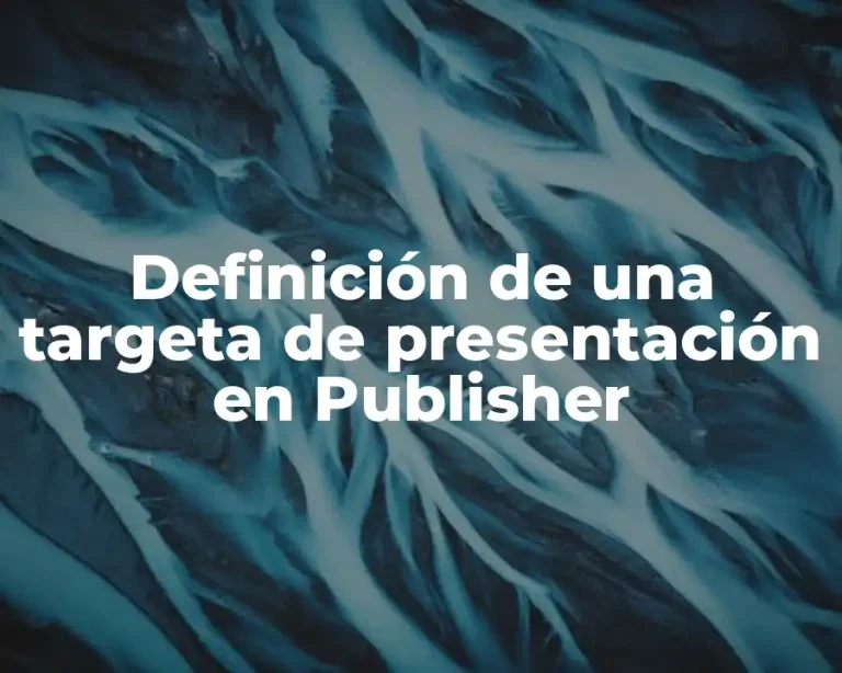 Definición de una targeta de presentación en Publisher