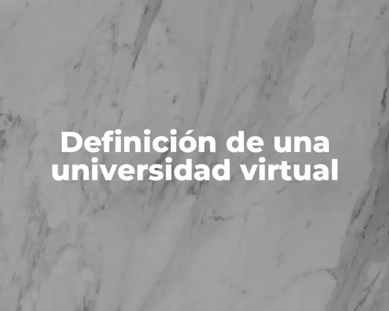 Definición de una universidad virtual