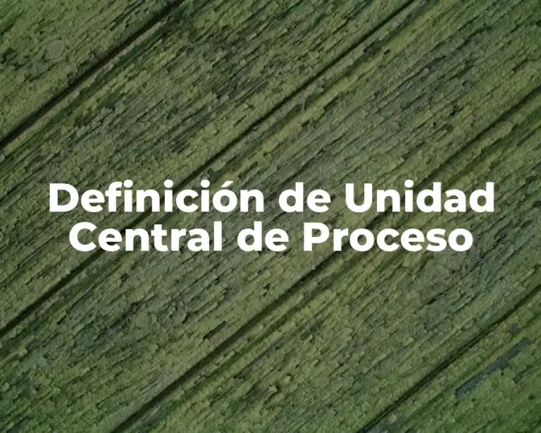 Definición de Unidad Central de Proceso