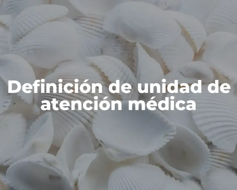 Definición de unidad de atención médica