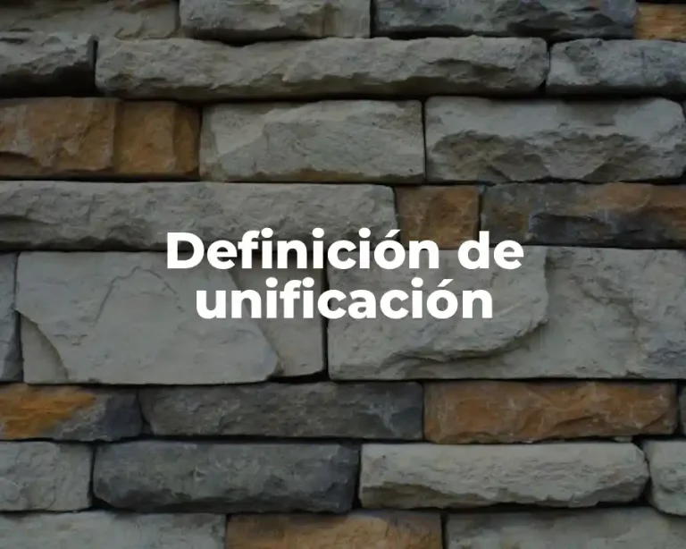 Definición de unificación