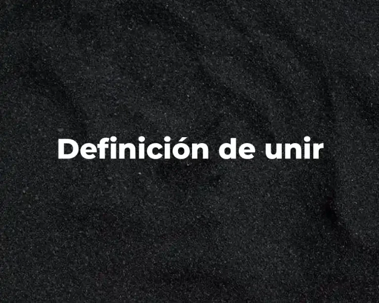 Definición de unir