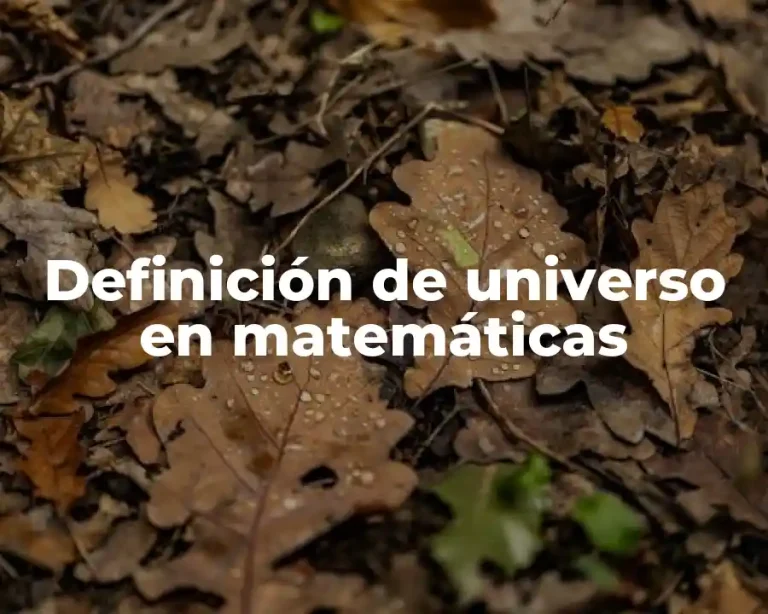 Definición de universo en matemáticas