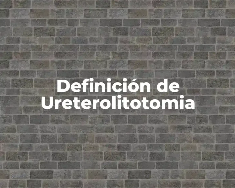 Definición de Ureterolitotomia