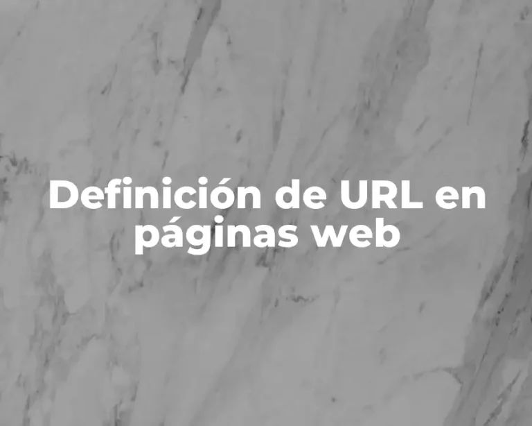 Definición de URL en páginas web