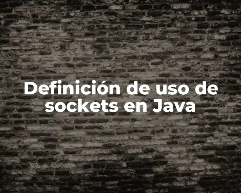 Definición de uso de sockets en Java