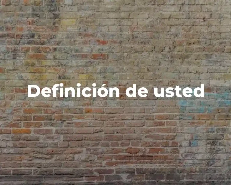 Definición de usted