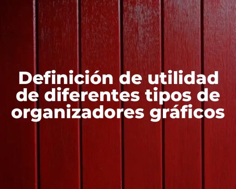 Definición de utilidad de diferentes tipos de organizadores gráficos