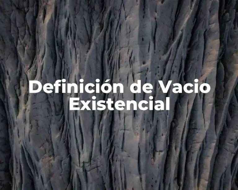 Definición de Vacio Existencial