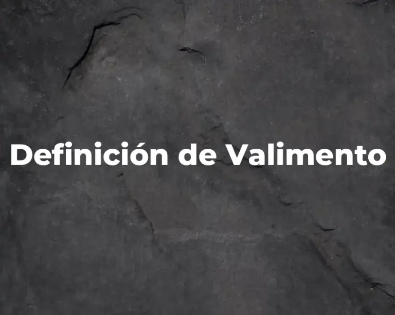 Definición de Valimento