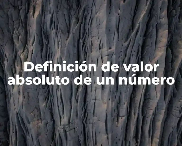 Definición de valor absoluto de un número