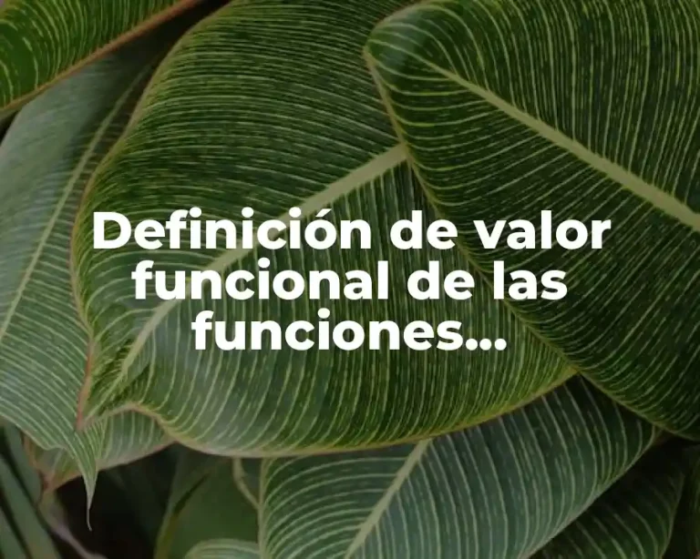 Definición de valor funcional de las funciones trigonométricas