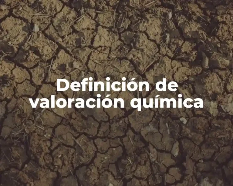 Definición de valoración química