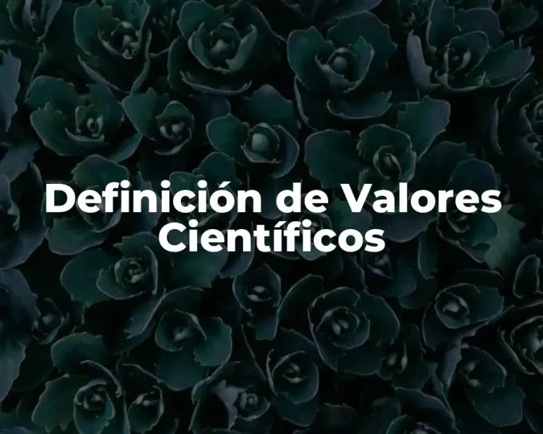 Definición de Valores Científicos