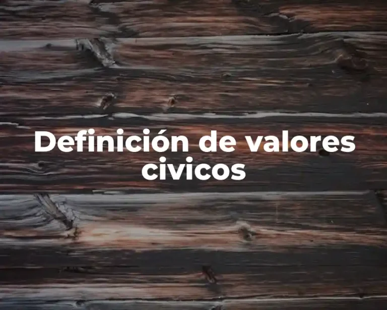 Definición de valores civicos