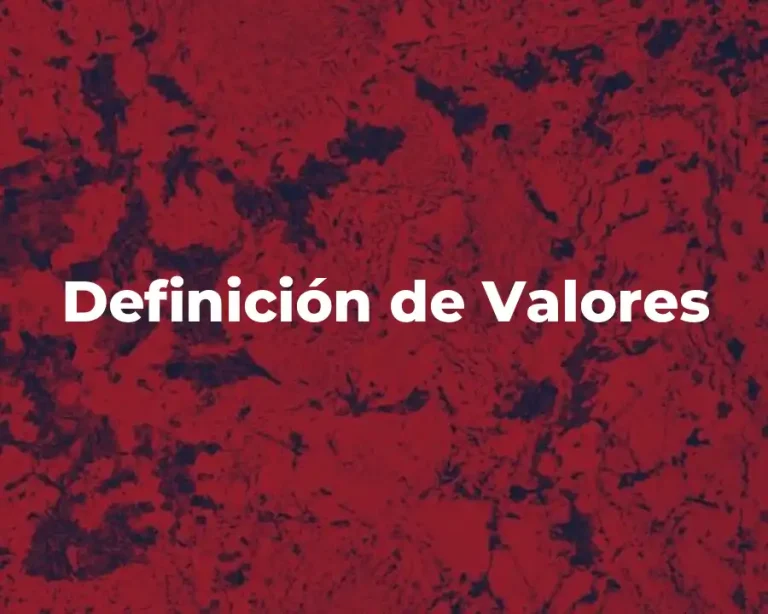 Definición de Valores