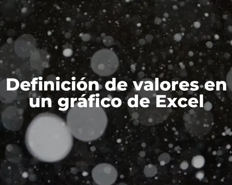 Definición de valores en un gráfico de Excel