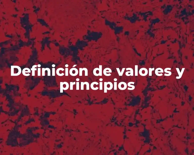 Definición de valores y principios