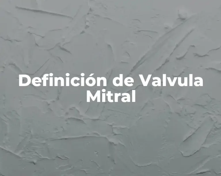 Definición de Valvula Mitral