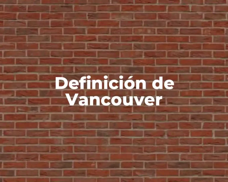 Definición de Vancouver