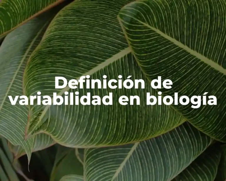 Definición de variabilidad en biología