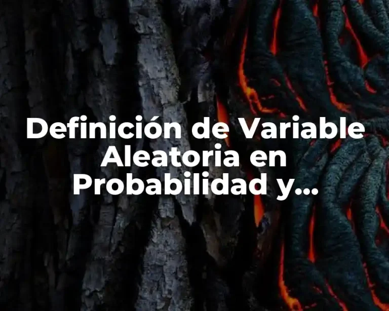 Definición de Variable Aleatoria en Probabilidad y Estadística