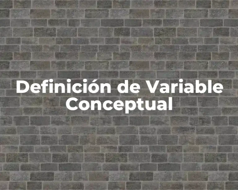 Definición de Variable Conceptual