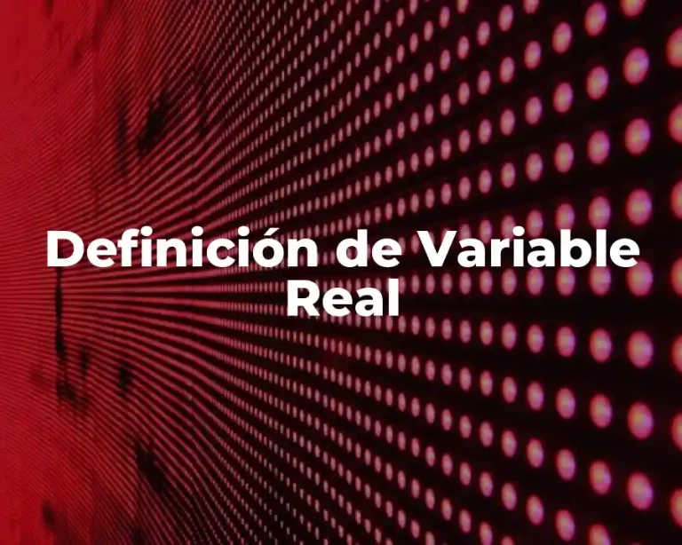 Definición de Variable Real