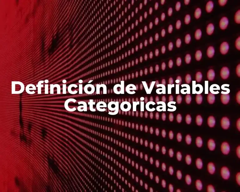 Definición de Variables Categoricas