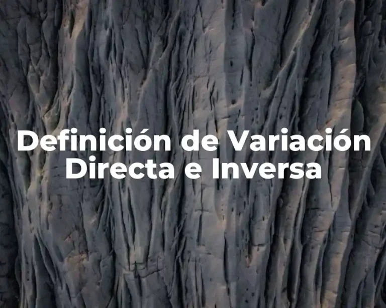 Definición de Variación Directa e Inversa