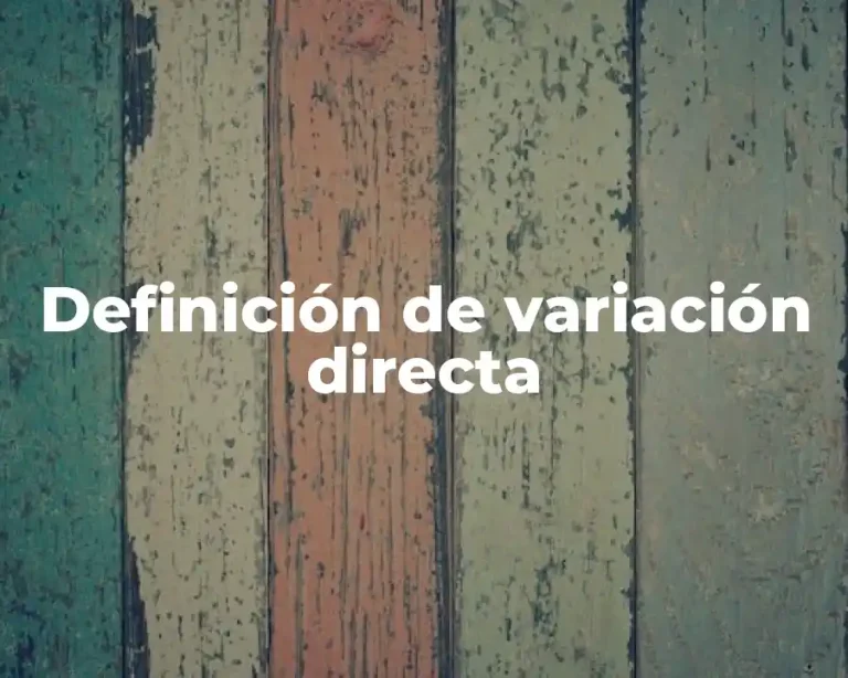 Definición de variación directa