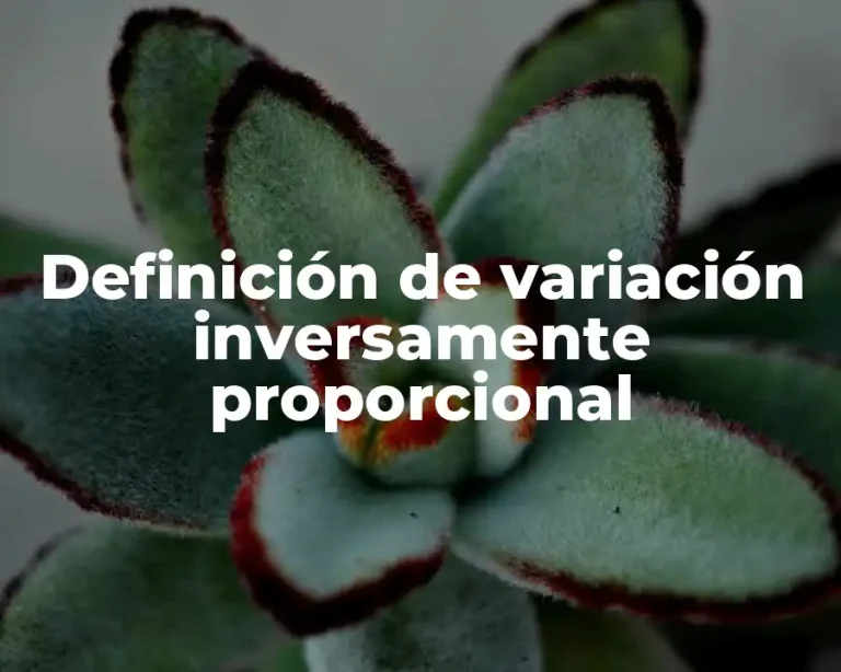 Definición de variación inversamente proporcional