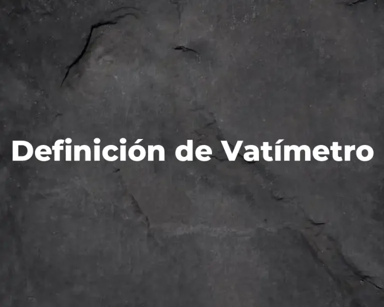 Definición de Vatímetro