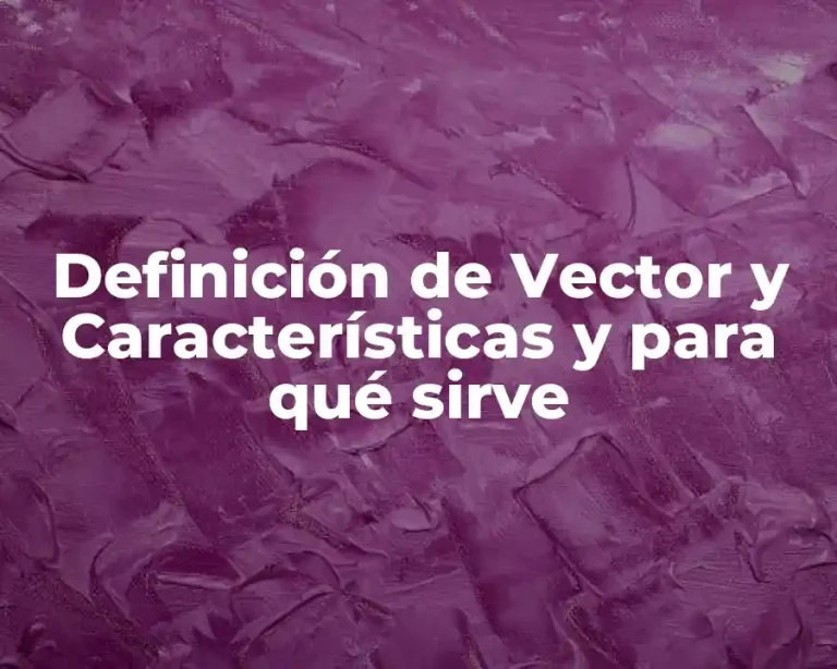 Definición de Vector y Características y para qué sirve