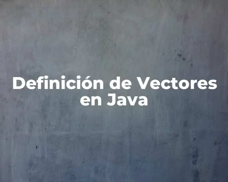 Definición de Vectores en Java