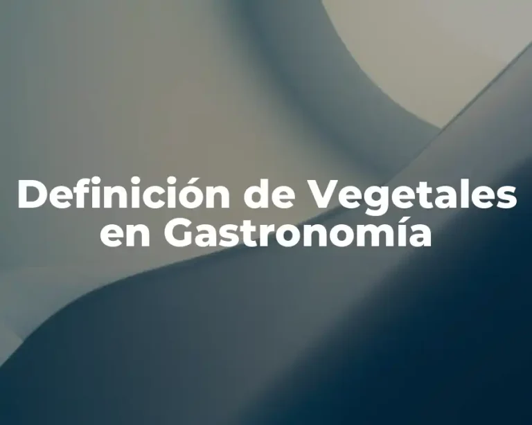 Definición de Vegetales en Gastronomía
