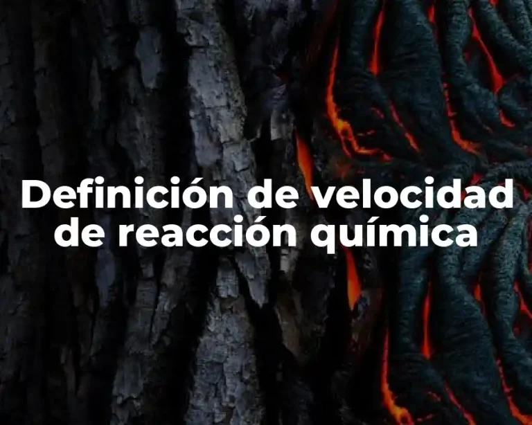 Definición de velocidad de reacción química